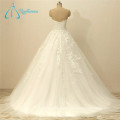 A-Line Sweetheart Encaje Apliques Tulle Love Forever Vestido de Novia